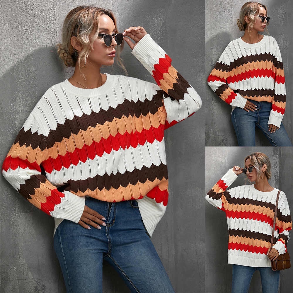 KYLEE Striped Knit Sweater